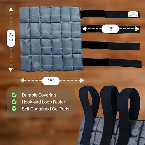 Miniatura 7 de Prairie Horse Supply Botas de hielo para caballo y poni de nailon duradero para botas de gel de hielo para terapia de frío, talla única, con correas