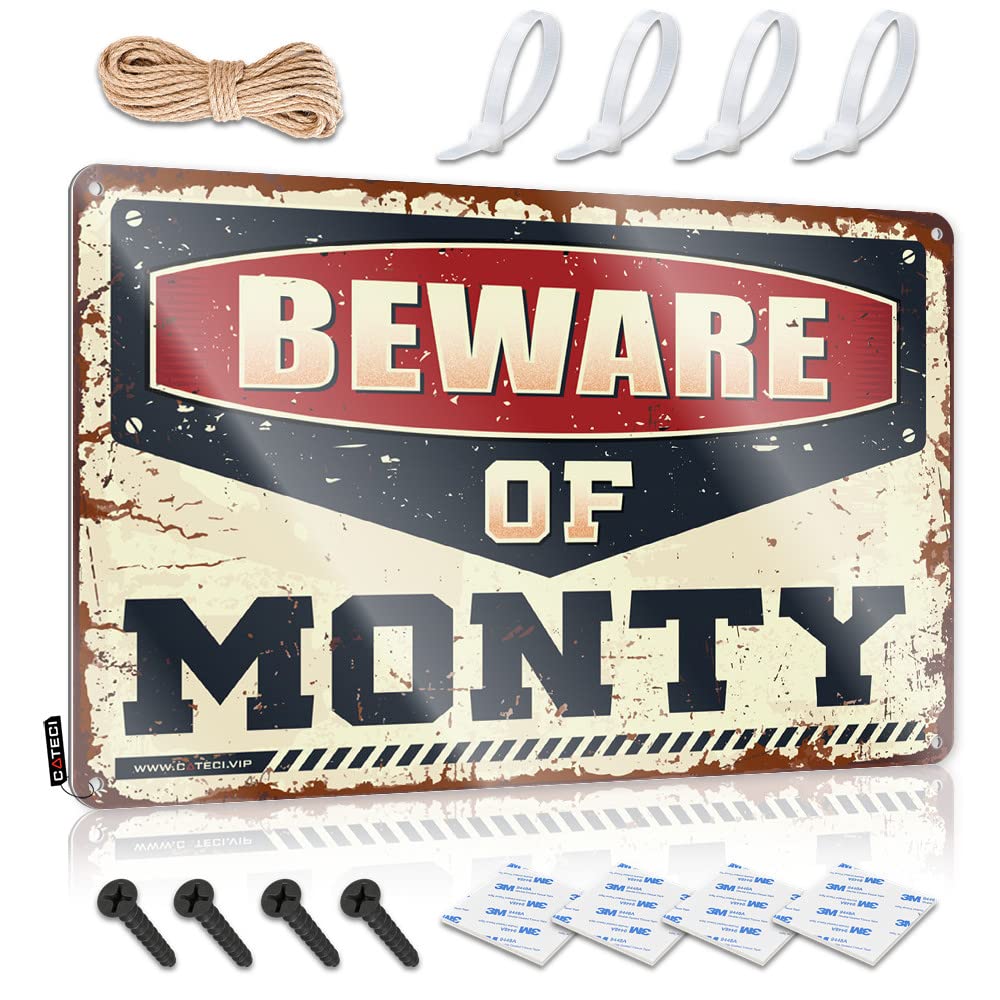 Beware Of Monty Decore Core - Posters Groomsmen Gift Vintage Wall Art(30X40CM)