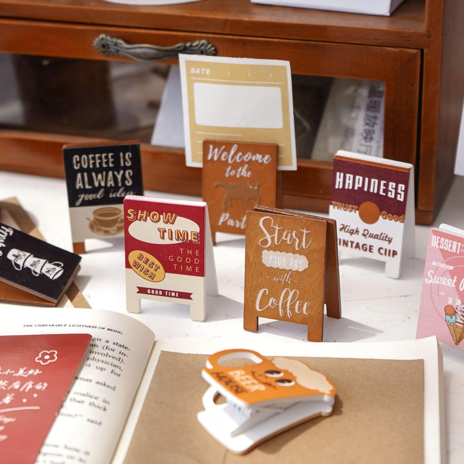 Amazon | クリップ メモクリップ 卓上 可愛い メモスタンド 木製 北欧