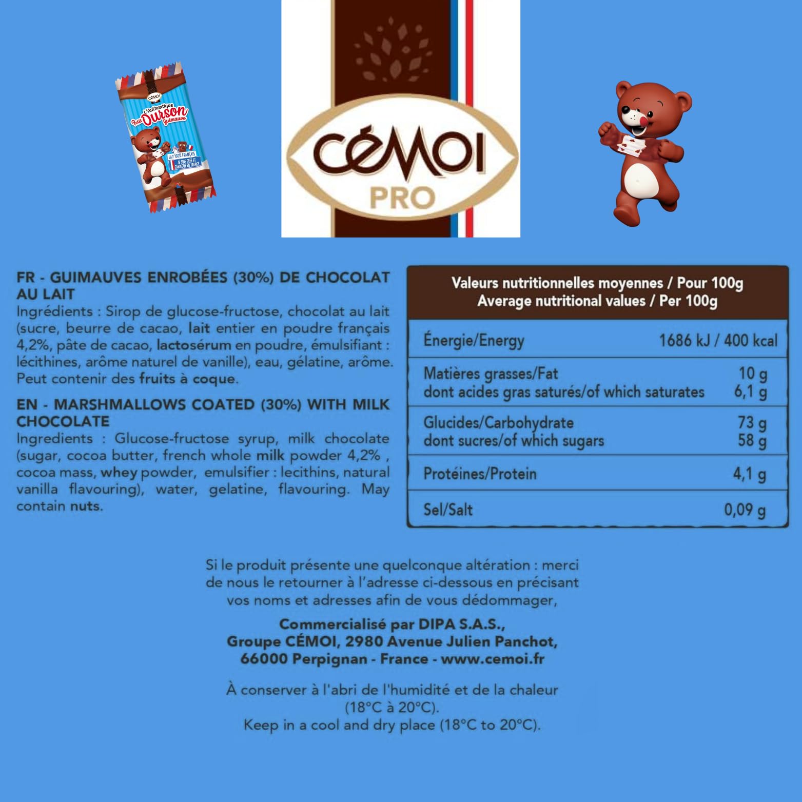 BOX GOURMANDE | 1kg de Chocolats Célébrations, Kinder Mini-Bueno et Schokobons,Pâtes de Fruits & Oursons Guimauve Cémoi | Friandises à Partager emballées individuellement