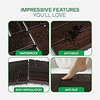 Vista 4 de Idzo Baldosas de Terraza Entrelazadas 9.6 PIES CUADRADOS - 10 PIEZAS Baldosas Impermeables de Madera de Acacia para Patio, Baldosas de Piso