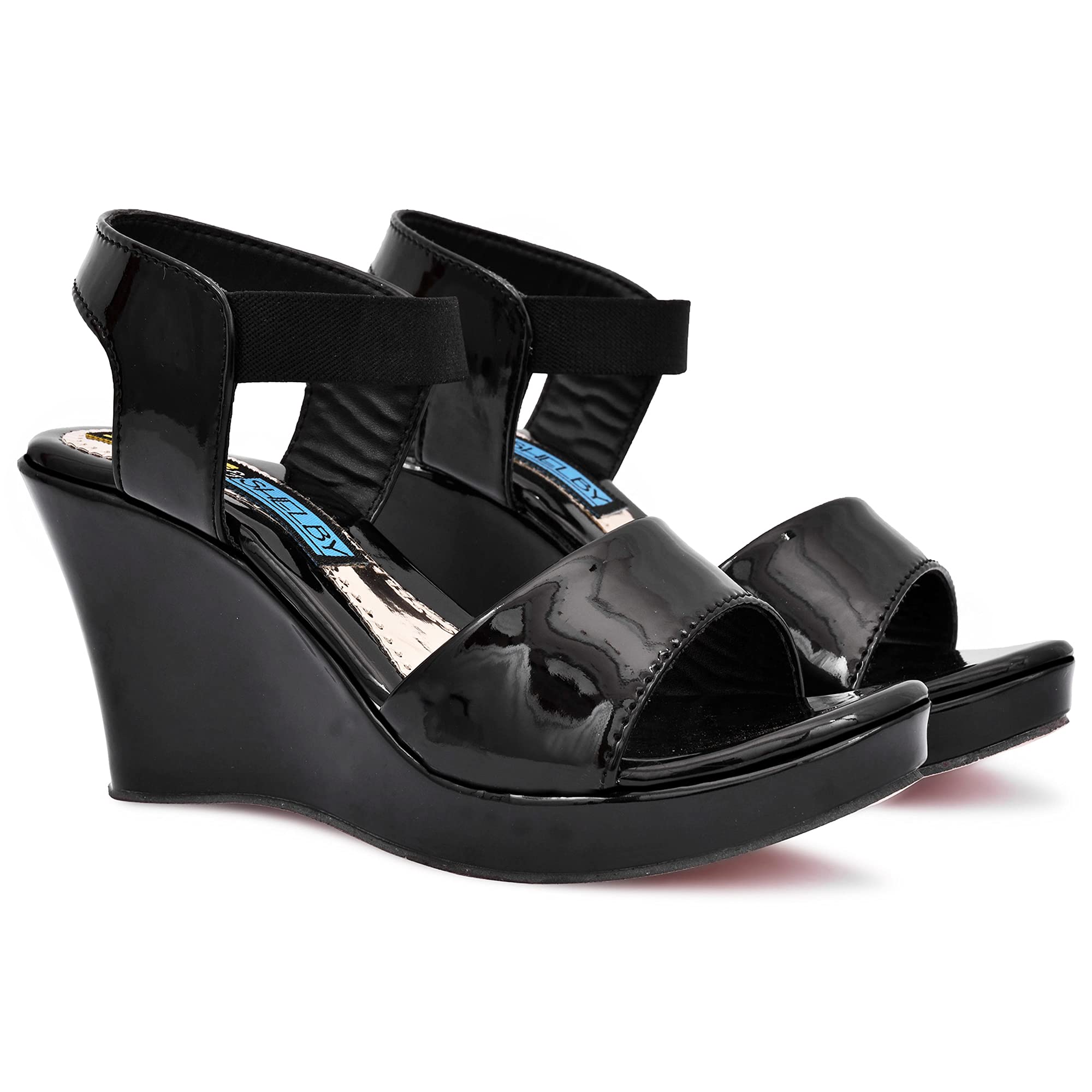 MAEVE & SHELBY Ladies Heel Sandals for Women/girls (Black- 5) (B09BD38GFS) Amazon Price History, Amazon Price Tracker