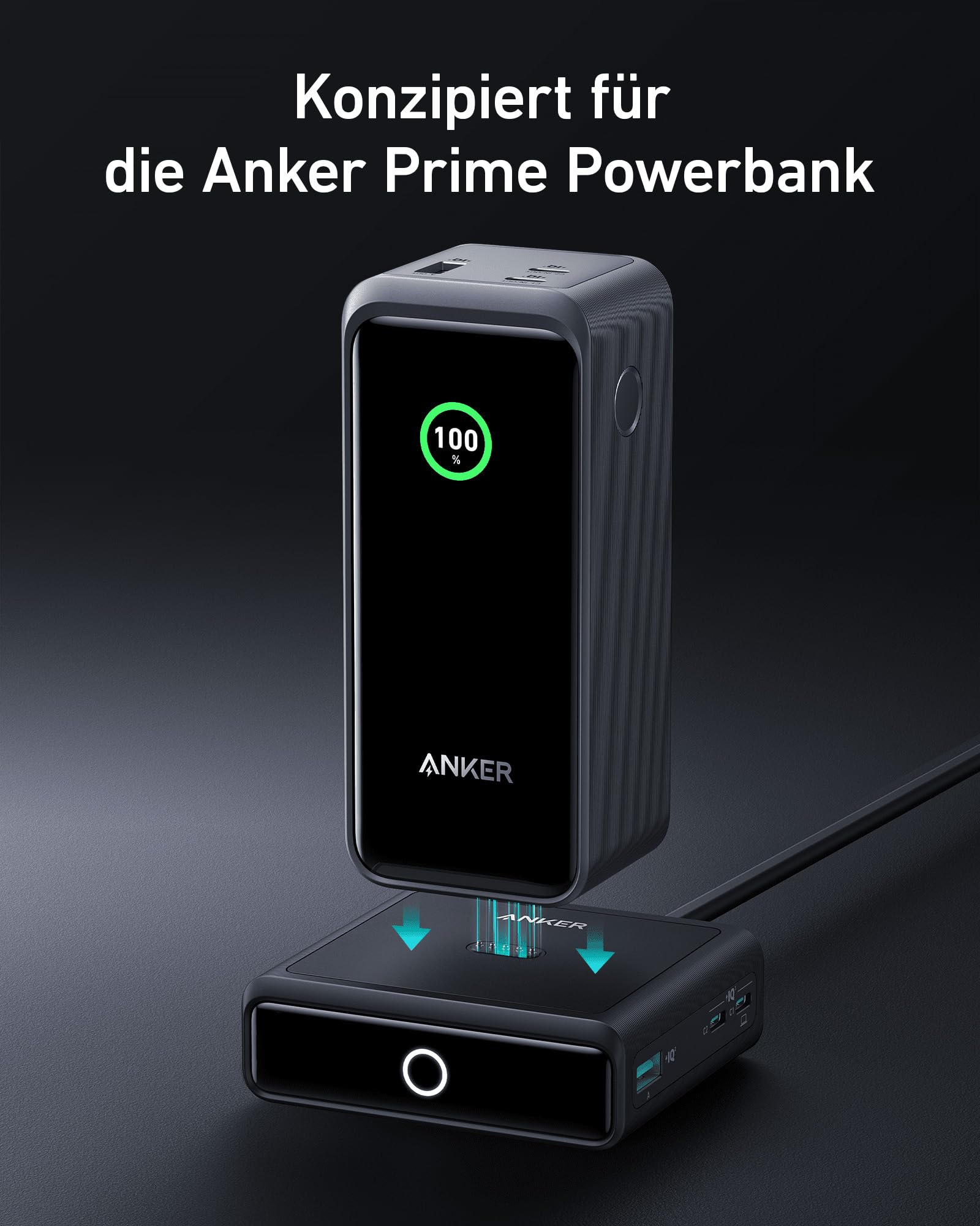 Anker Prime Power Bank 27650mAh 250W + Base de Carga 100W (Estacion de Escritorio 4 en 1, Lote)