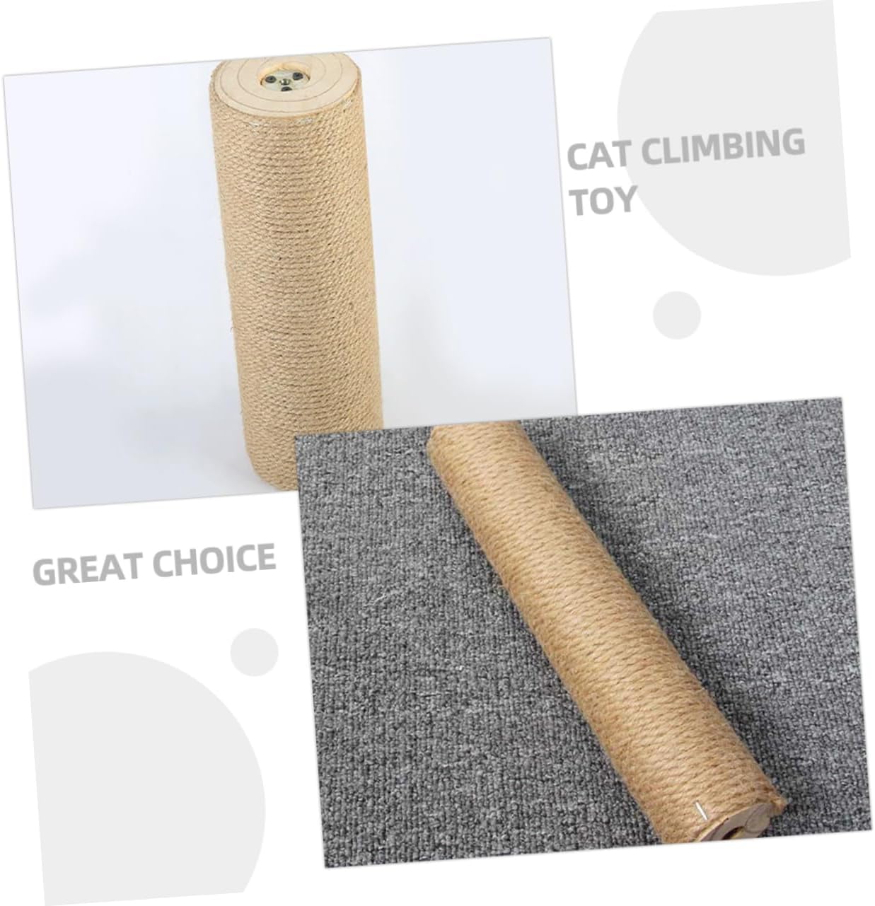 Cat Scratching Post Replacement Jute Rope Cat Tree Column Durable Scratch Post for Indoor Cats Prevents Furniture Damage Cat Accessories