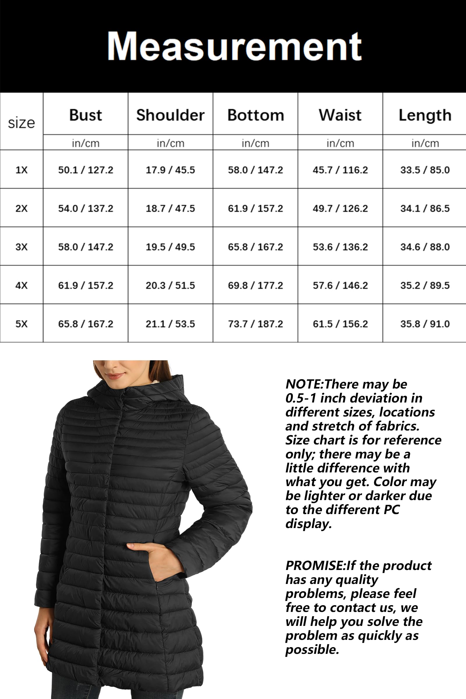 Geschallino Chaqueta Ligera Acolchada para Mujer Talla Grande Abrigo Corto Acolchado con Bolsillos (XL-5XL)