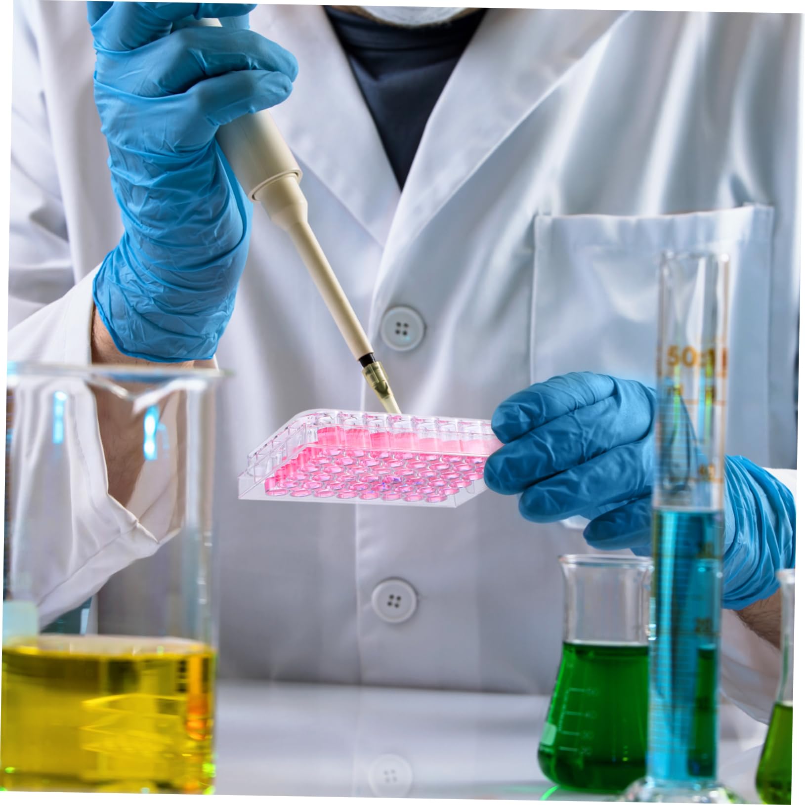 15pezzi Piastra Di Cultura Cellulare Trasparente Da Pozzi Strumento Per Esperimenti Laboratorio Realizzata Vergine Dotata Di Coperchi Per Stabilità e Riduzione Evaporazione