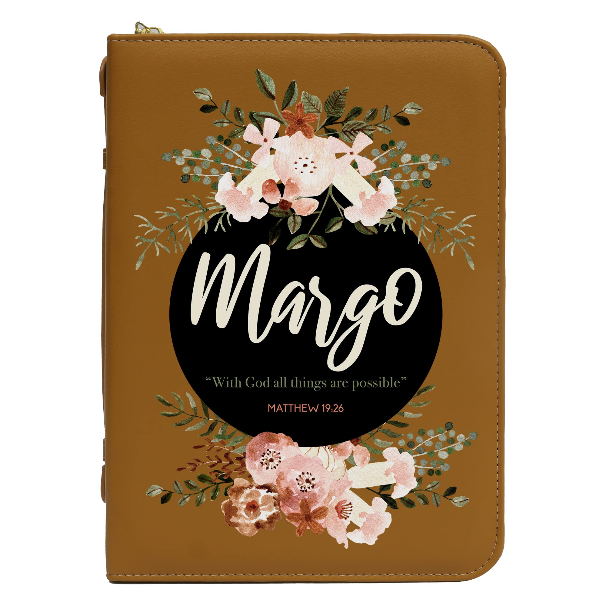 10x7 Inch Personalized Bible Cover – Create Your Own Design, Custom Bible Cover and Carrying Case with Handle – Leatherette Book Covers and Bible Case