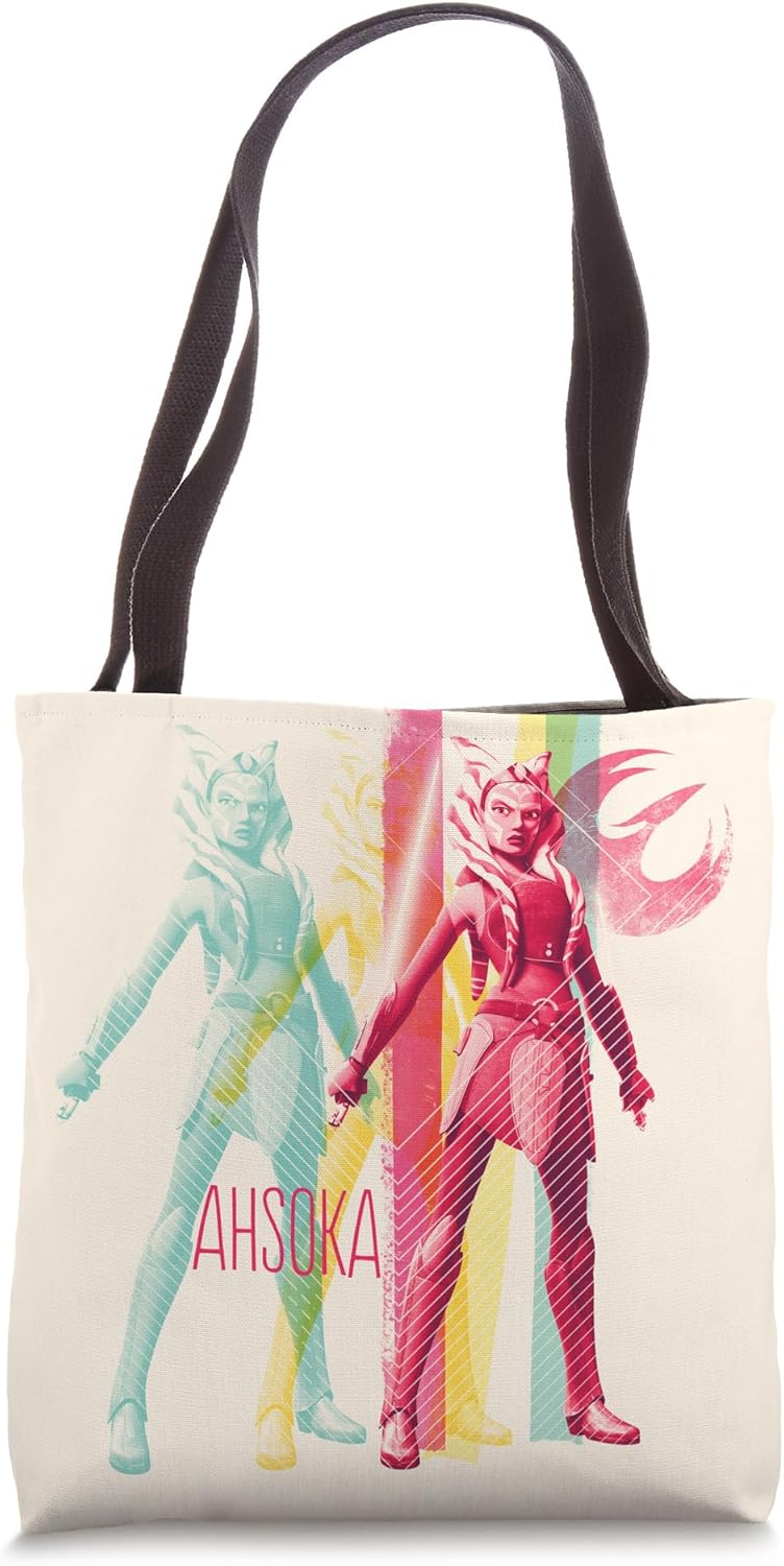 Star Wars The Clone Wars Ahsoka Tano Pop Art Repeat Tote Bag