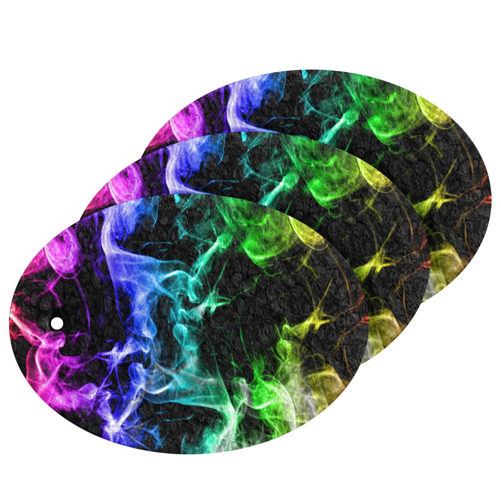 Colorful Smoke Smog Scrub Sponge 3 Pcs Kitchen Washing Dishes Cleaning Sponges Non Scratch Sponge for Dish Countertops Sinks Floors Showers Tile Sinks