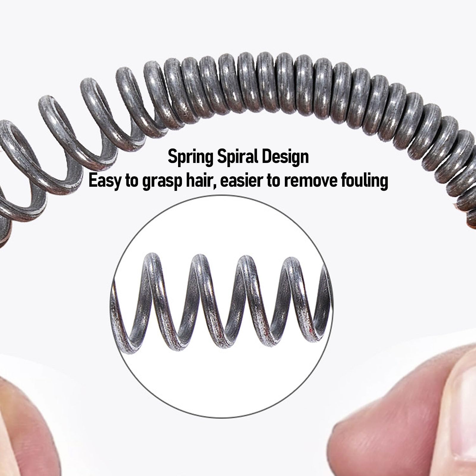 Drain Auger, Manganese Steel Spring Multipurpose Drain Clog Remover, Unclog Toilet | Toilet Unclogger | Hair Removal Tool | Sewer Clean out for Kitchen Bathroom Tub (10m Spring)