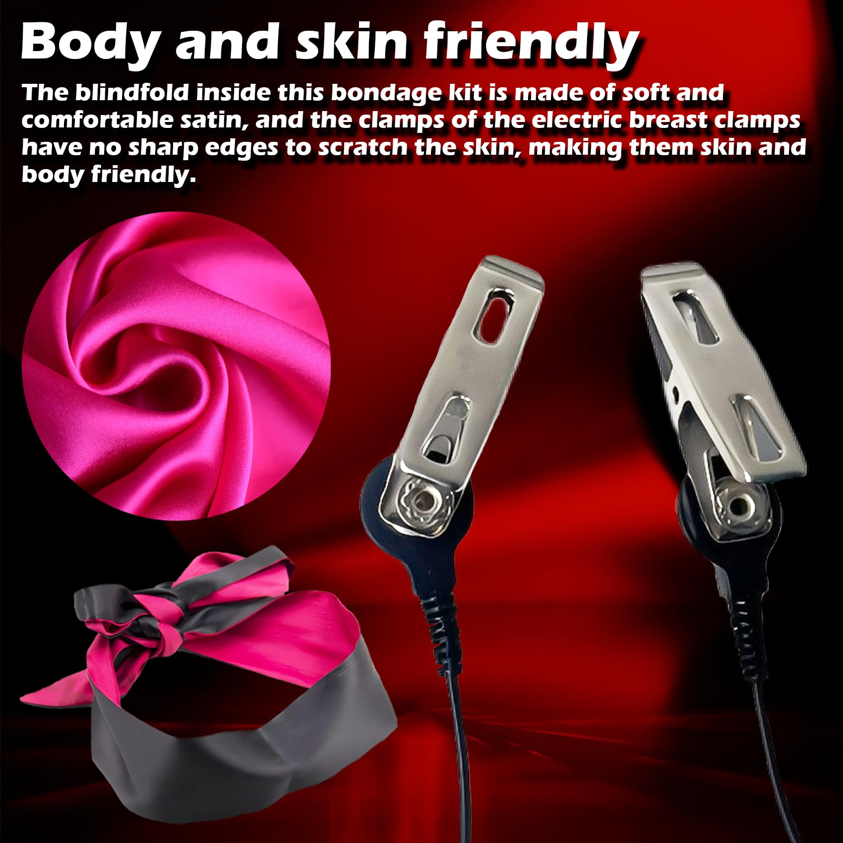 E-stim Electric Nipple & Clit Clamps – BDSM Sex Toys, Metal & ABS, Unisex, Designer Style