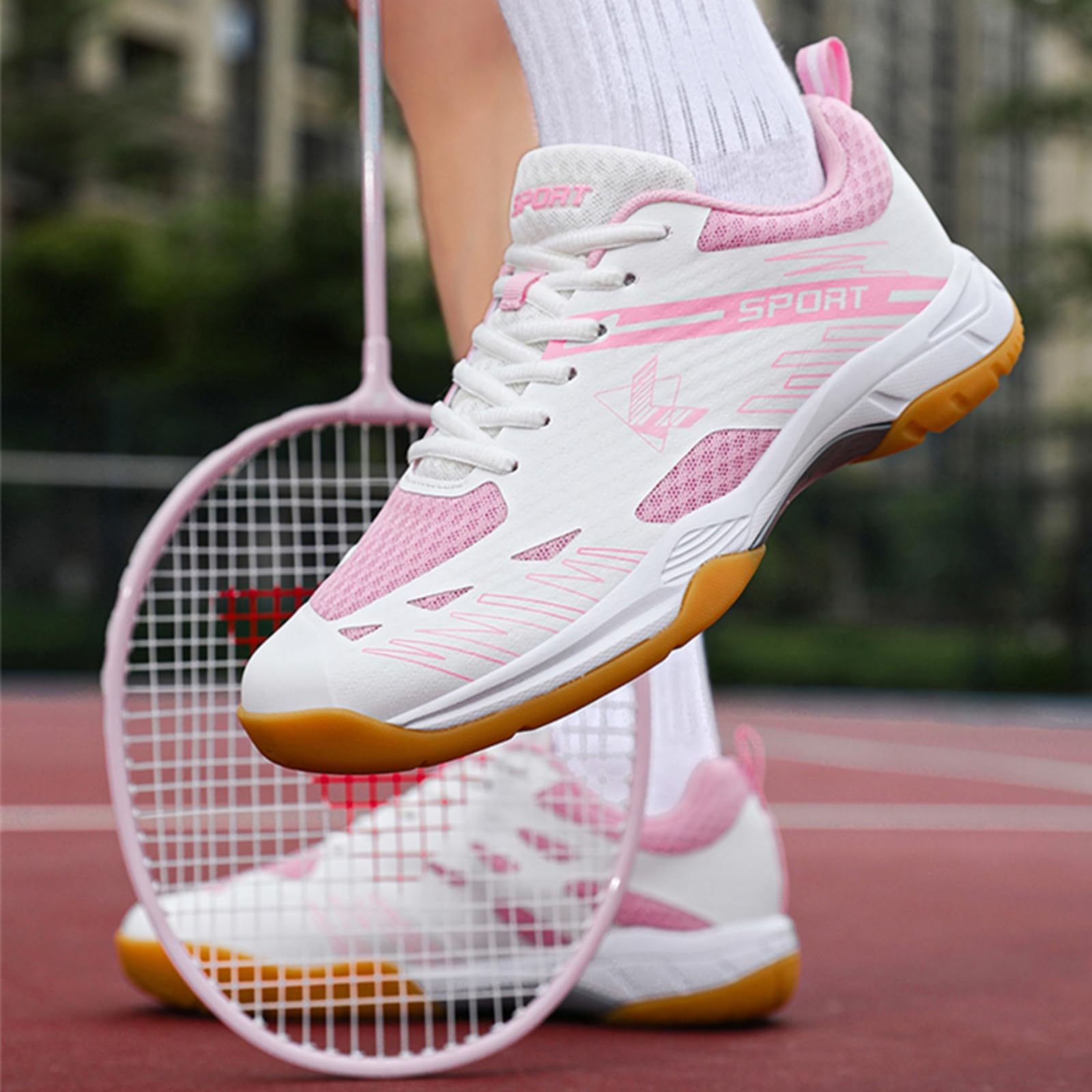 NGARY Chaussures d'intérieur pour Femmes, Chaussures de Badminton légères et antidérapantes, Baskets de Volley-Ball, de Tennis de Table