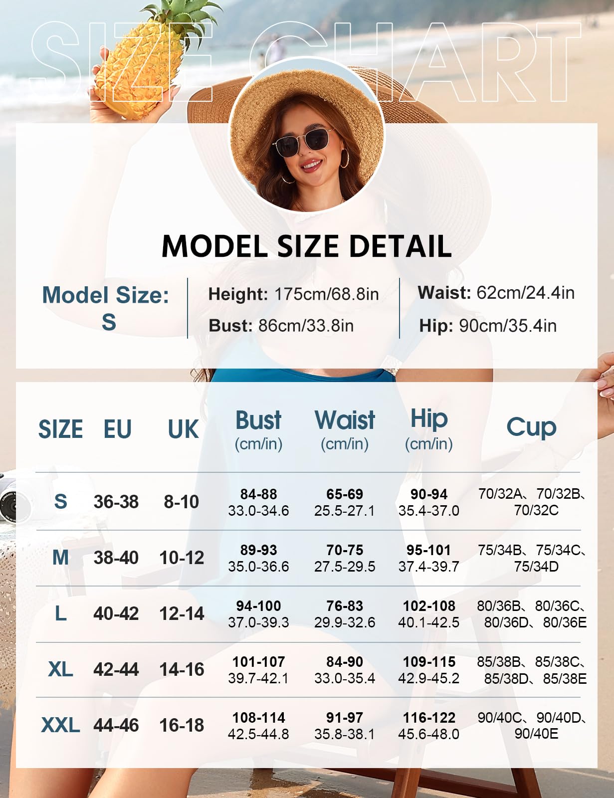 Nadeer Tankini Mujer Reductor Barriga 2 Piezas Push Up Volantes Conjunto Bikini Relleno Cintura Alta Piscina Playa Verano