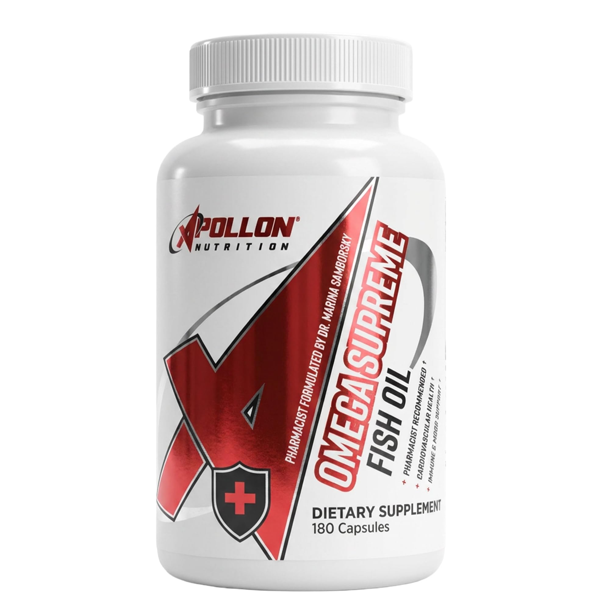 Apollon Nutrition Omega Supreme 60 Servings – Ultra-Pure Omega 3 Fish Oil Softgels | EPA, DHA, DPA | Daily Wellness & Heart Health Formula