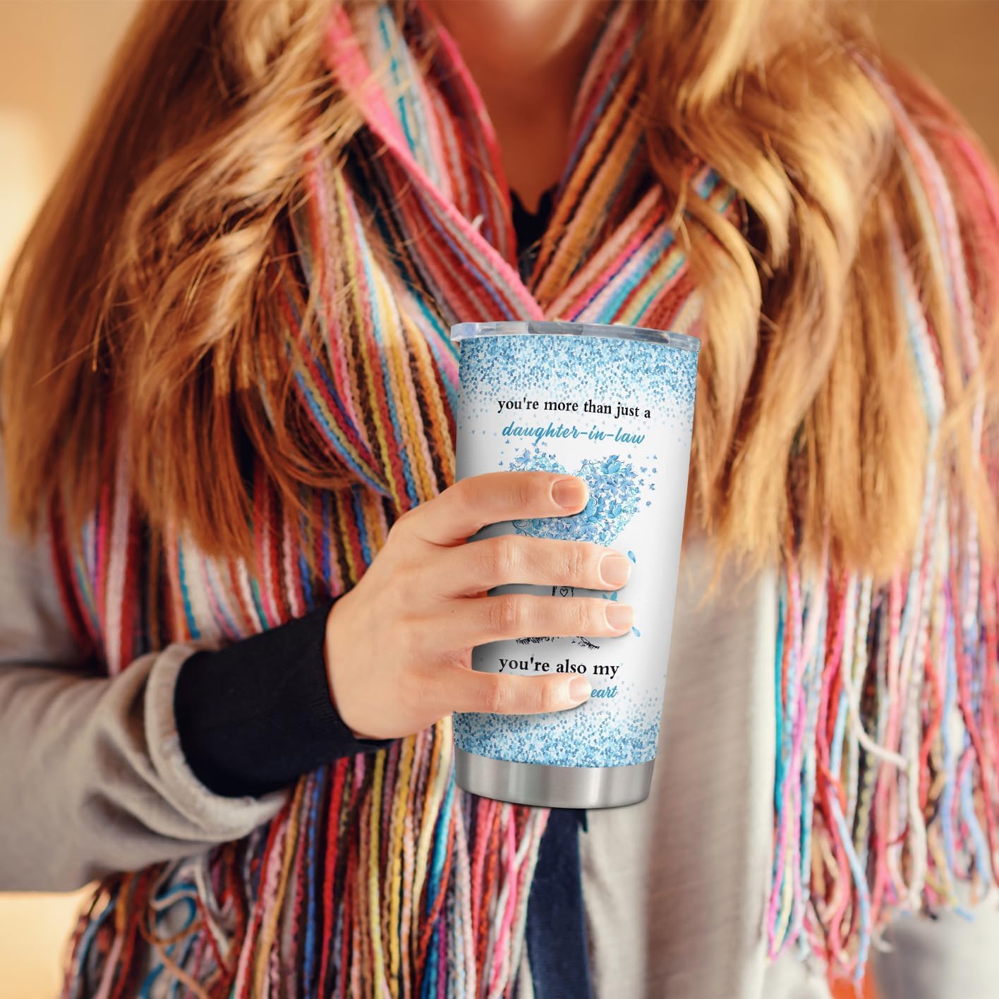 Daughter In Law Gifts Tumbler 20oz, Daughter-in-law Gifts From Mother-in-law/Father-in-law, Daughterinlaw Mothers Day Christmas Birthday Gift - Image 5