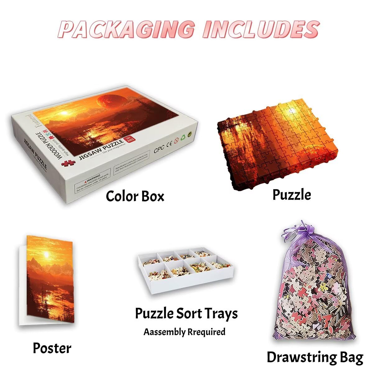 Puzzle 4000 Pezzi Planet, Puzzle Tramonto per Adulti, Puzzles in Legno Intrattenimento Creativo, Divertimento, Puzzles Educativi Classici con Confezione di Alta Qualità Idea Regalo Donna Decor -3778