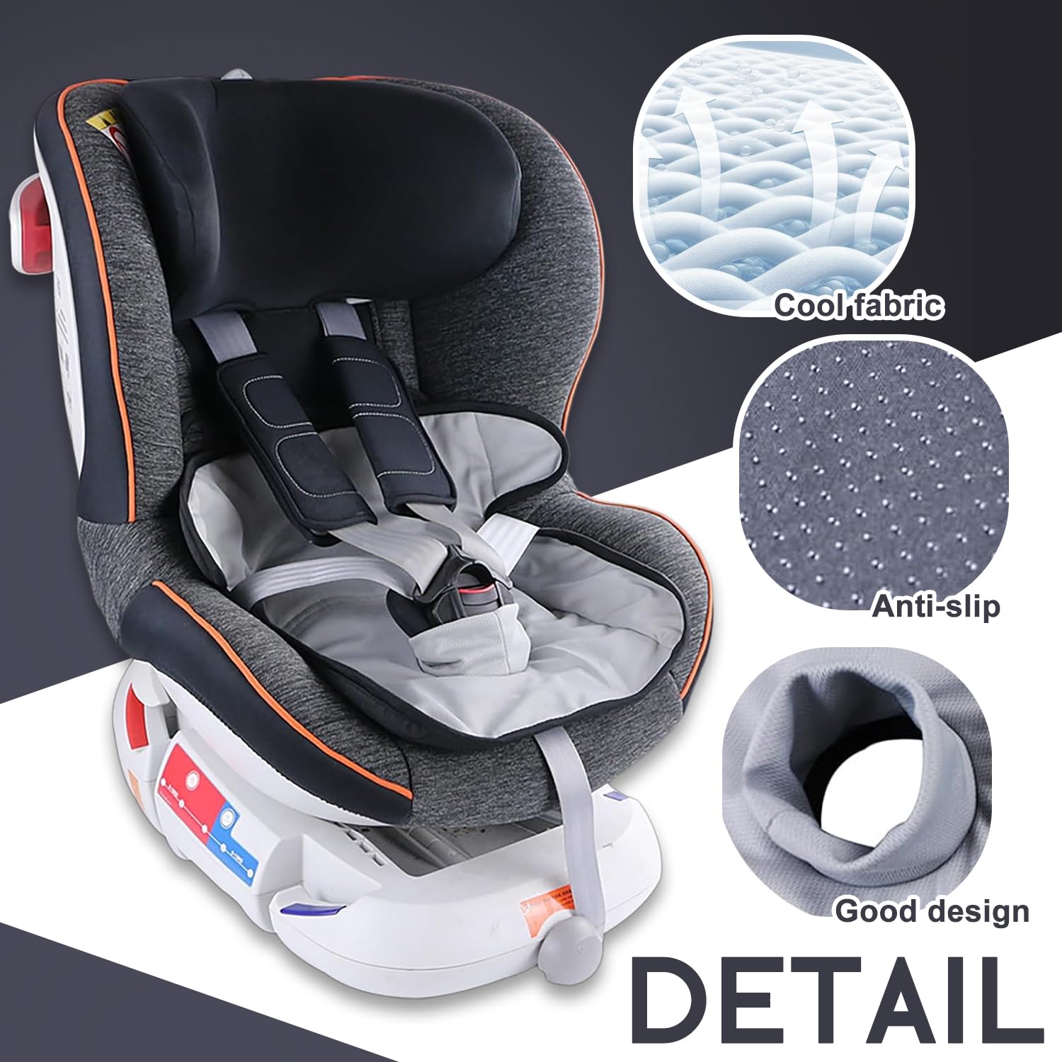 Kindersitz Protektor Pad, Sitzschoner auto kindersitz, Kindersitz unterlagen für auto, Waschbare Sitzschutz A-uto, Rutschfeste K-indersitz Schutzunterlage, für alle Kinderwagen & Autositze