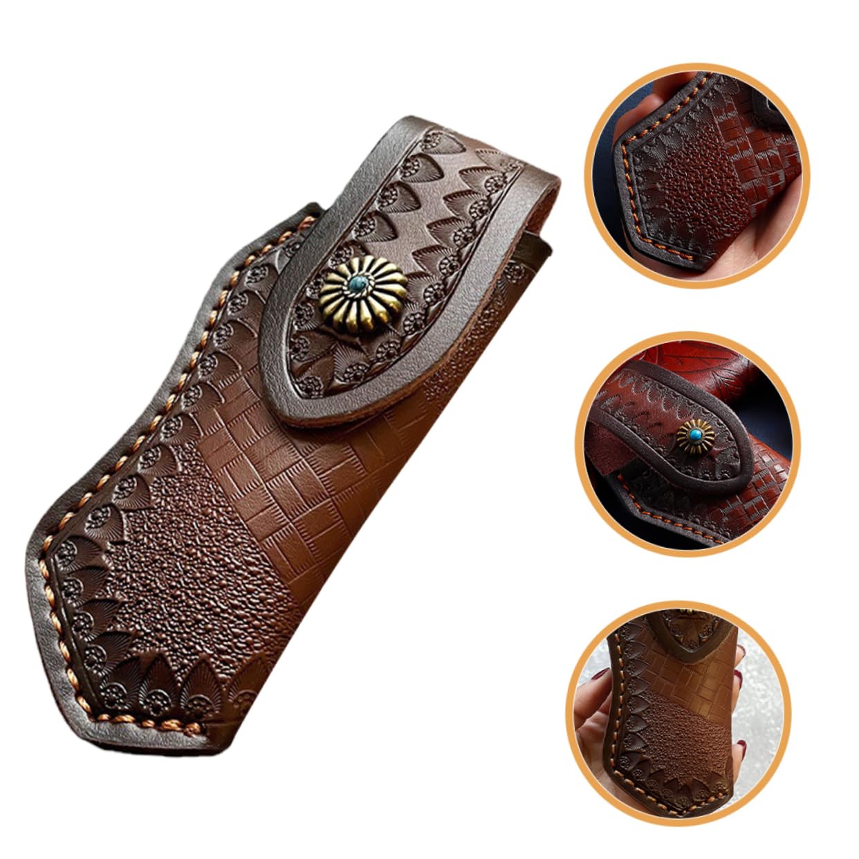 Alipis 5 Piezas de Cuchillo de Cuero de Funda de Cintura Portátil para de Chef Protector de Cutter Diseño Práctico y Duradero