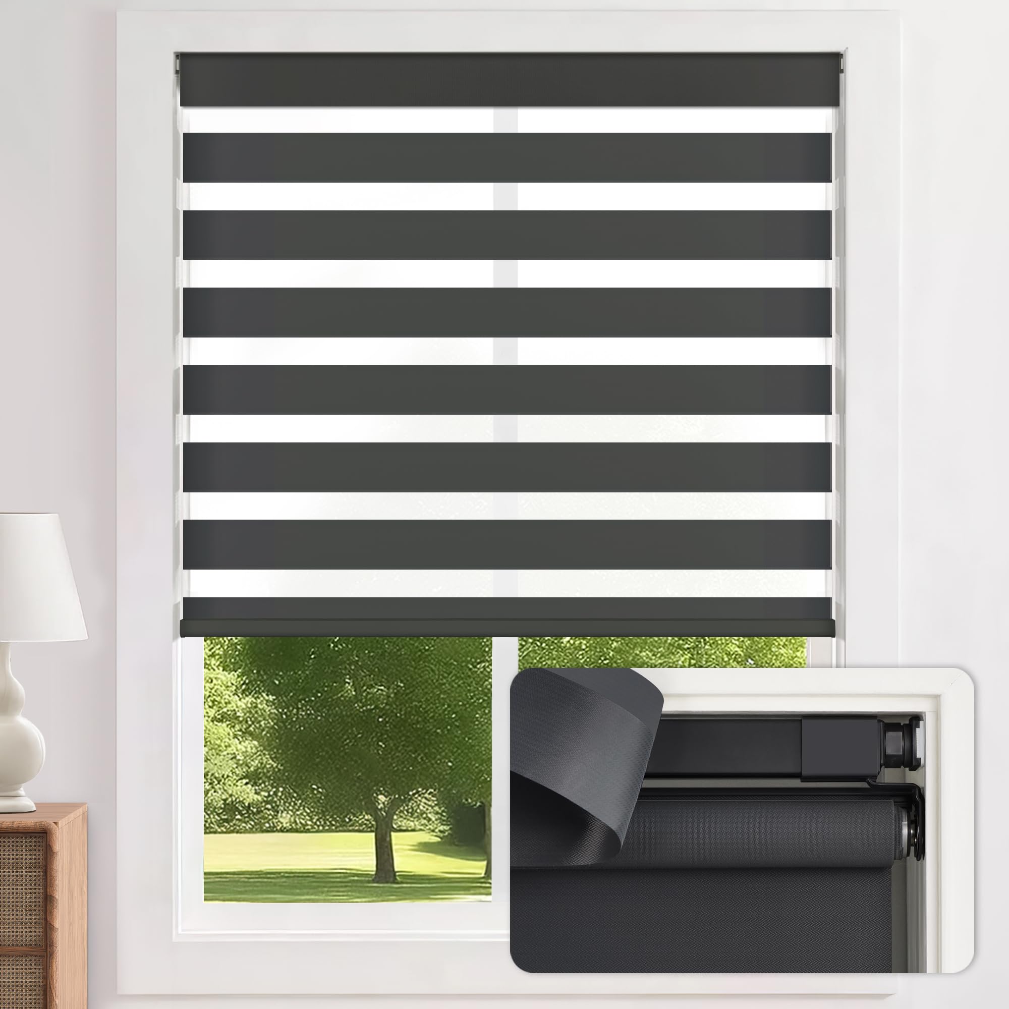 Amazon.com: LazBlinds No Drill Zebra Blinds for Windows 34