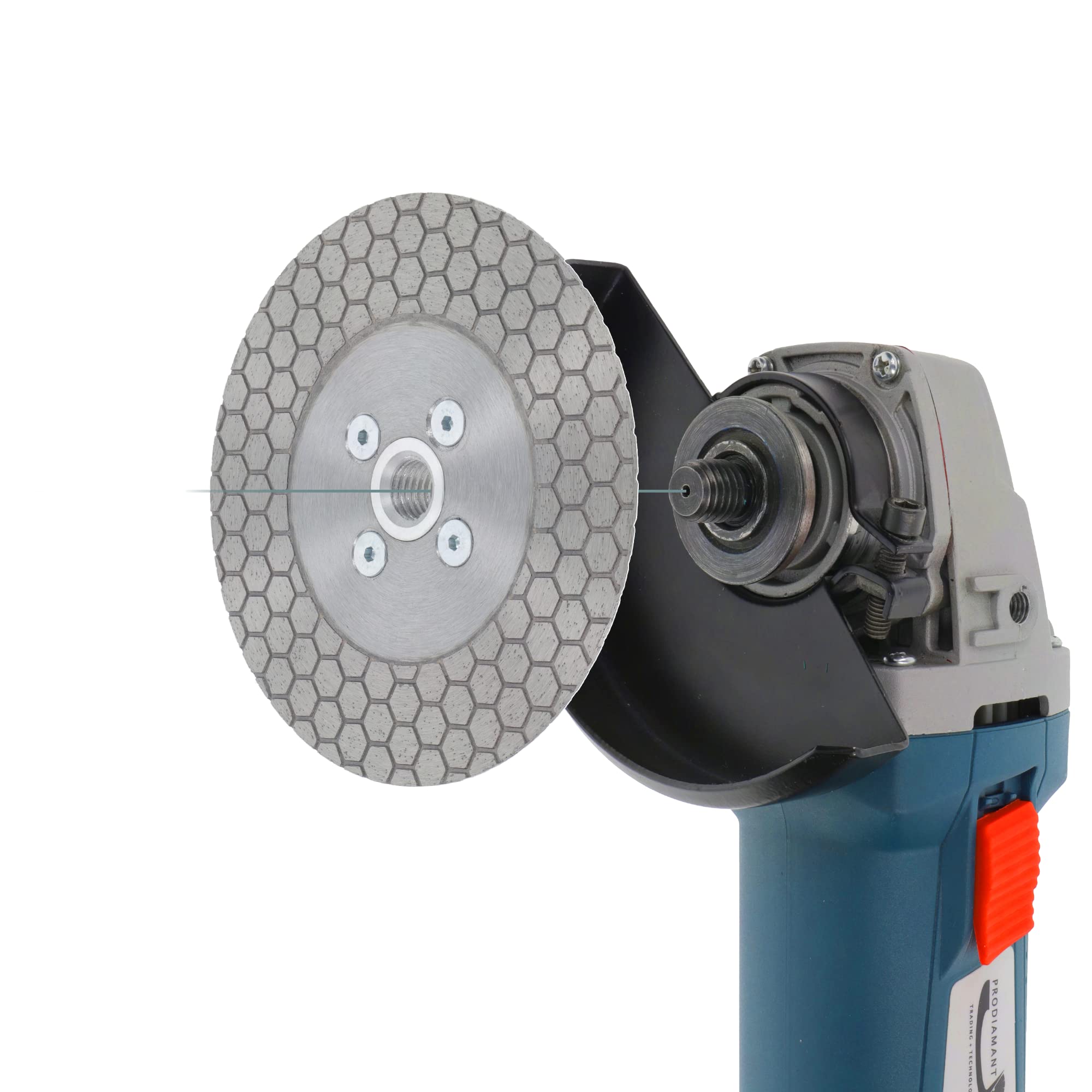 PRODIAMANT Jolly Disco Diamantato 125 mm x M14 - per piastrelle, gres porcellanato, ideale per smussatura, taglio a 45°, sbavatura e separazione, adatto a smerigliatrice angolare