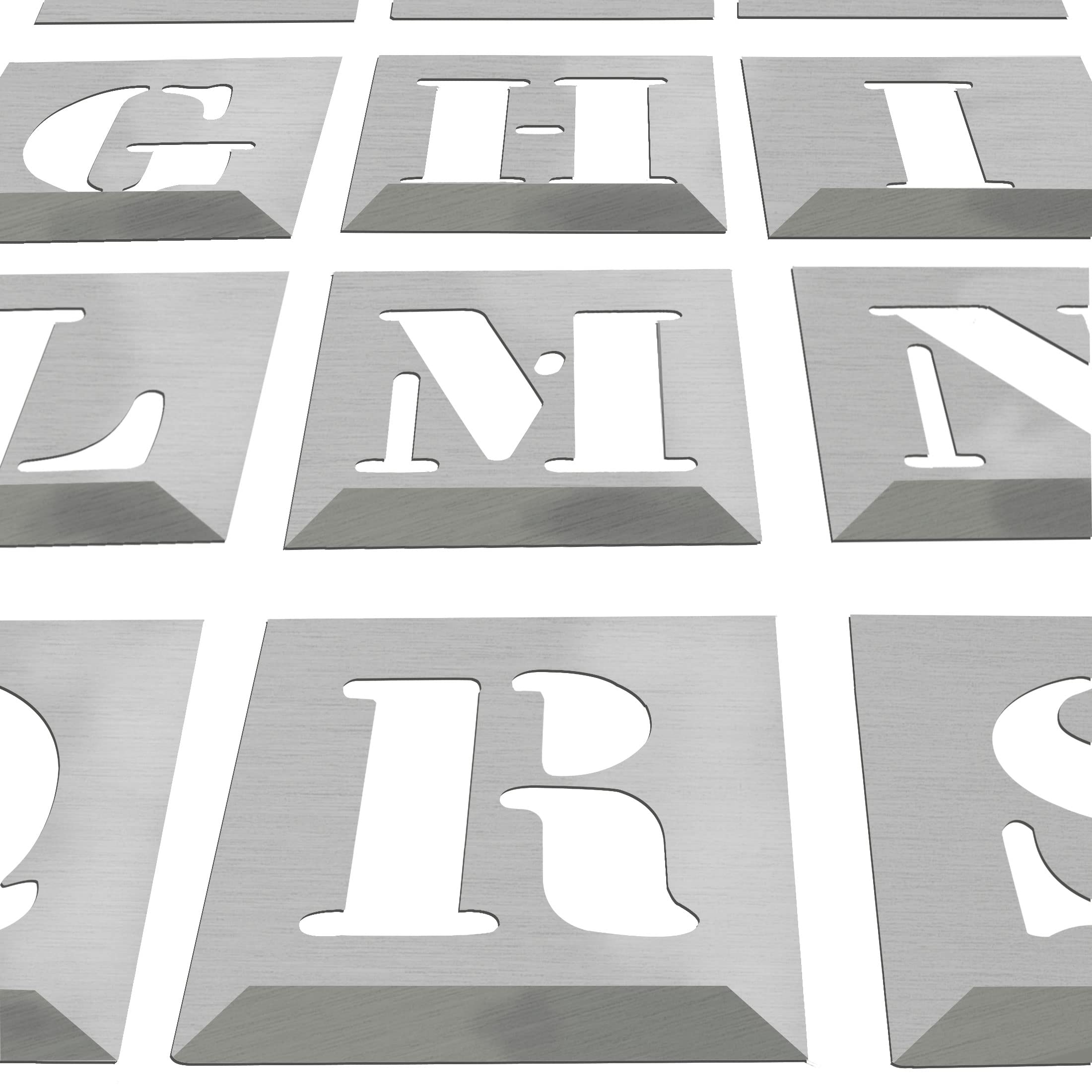 Amazon.com: HAUTMEC Vintage Aluminum Letters Stencils, A to Z