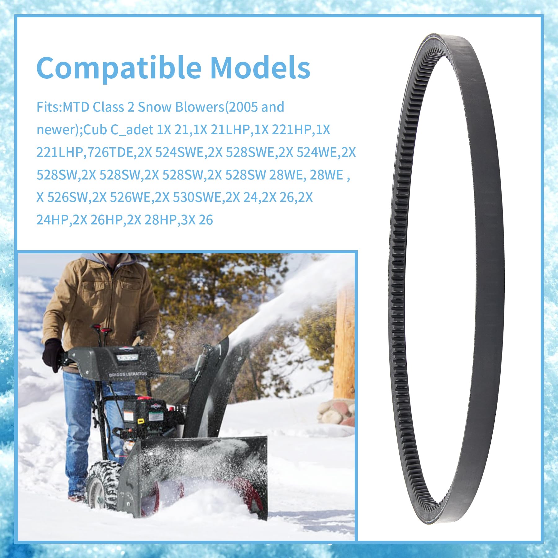 Cinghia 954-04050 Nuova Realizzata Con Kevalar Adatta Per MTD 954 - Foto 3