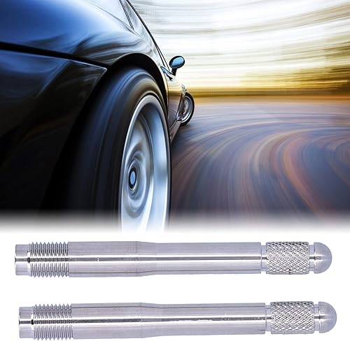 Miniatura 5 de Fydun - 2 pines de alineación de pernos de rueda M14 x 1.5 rosca, herramienta de acero inoxidable para montaje de rueda para Ferrari para Fiat para