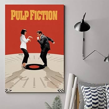 Poster Sur Toile Pulp Fiction Dance – Affiche Film Iconique Sans Cadre 40x60 Cm, Décoration Murale Salon Chambre