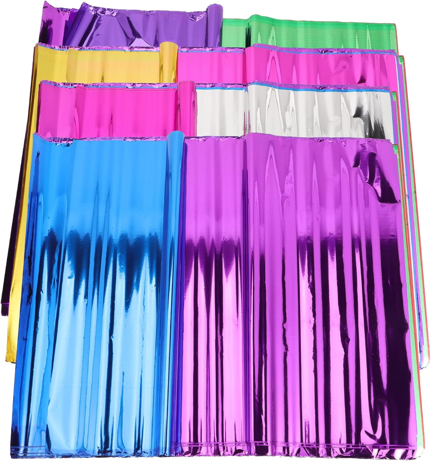 SHOWERORO 70 Sheets Glossy Wrapping Paper Decorative Birthday Wrap Paper for DIY Crafts for Bouquets and Special Occasions