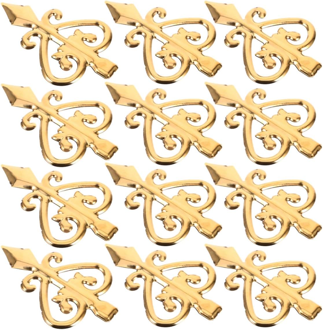 HOMSFOU 12pcs Aluminum Alloy Fence Cap Replacements with Spear Head Design, Anti-Climb Garden Fence Post Caps for Wall and Gate Protection, Medium Size Yard Decor Accessories