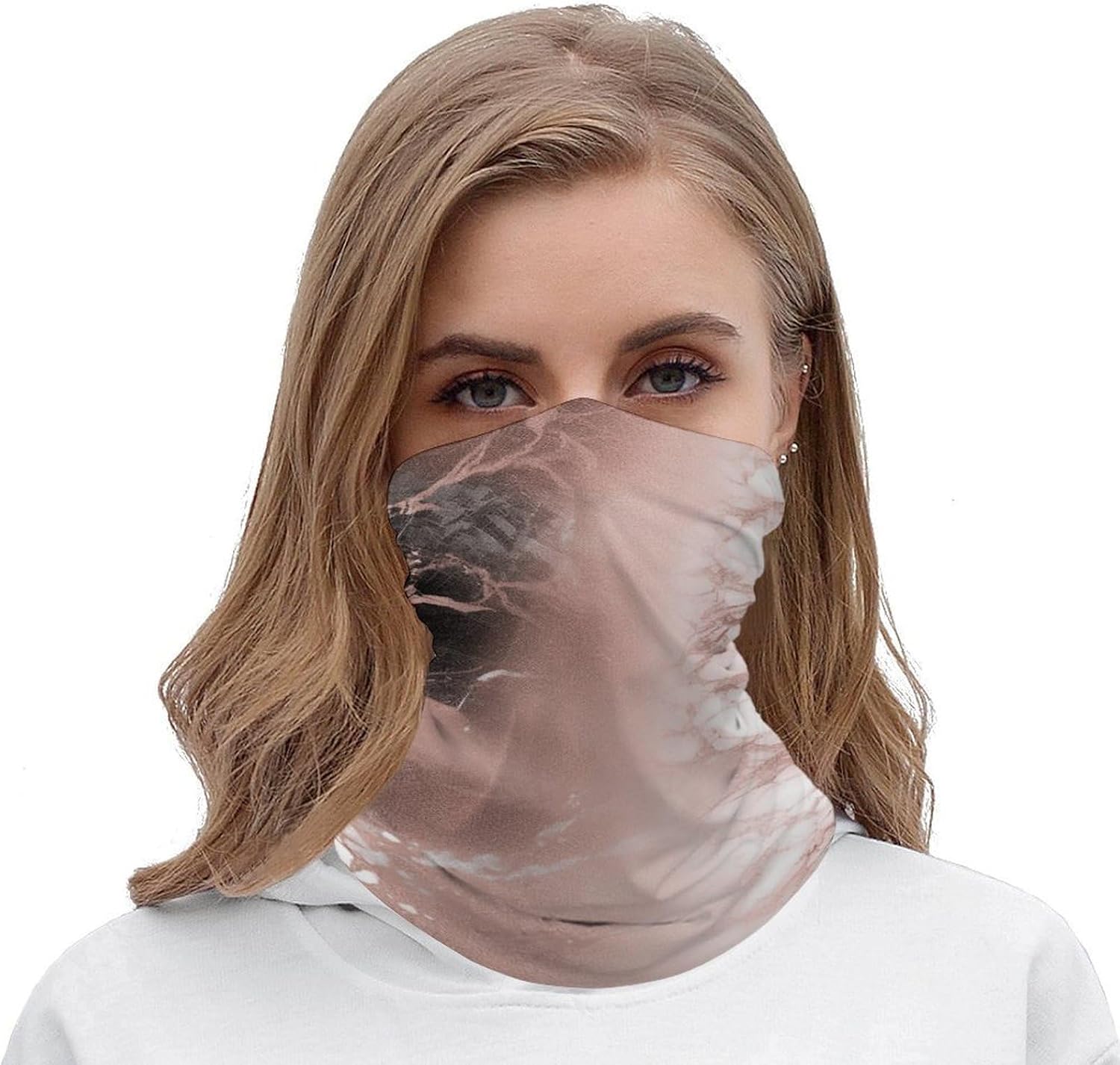 Marble Color Gold Neck Gaiter Summer UV Protection Cooling Neck Head Wrap Face Mask Bandana