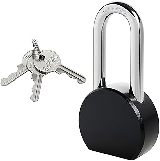 65mm Heavy Duty Stainless Steel Padlock with 3 Keys Long Shackle Lcok Used for Bicycles Motorcycles Gates Outdoor Lockers