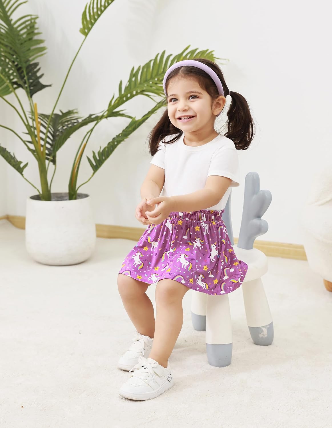 Baby Girls Pleated Skirt with Diaper Cover Toddler Girls Cute Soft Infant Shorts Babies Outfit Skorts 3-24Months