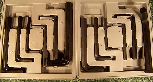 Juego de llaves hexagonales CR-V Jumbo de 12 piezas SAE y métricas con CASO Big Allen hasta 3/4" 0.748 in