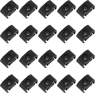 20PCS Car Brake Line Double Clip Holders, Durable Plastic Brackets