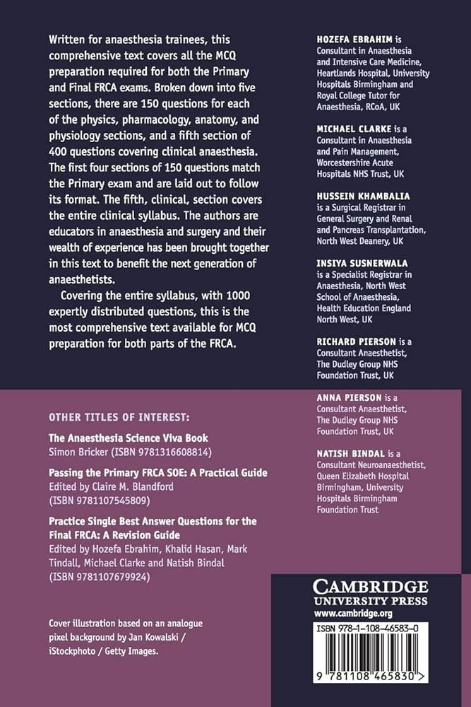 1,000 Practice MTF MCQs for the Primary and Final FRCA