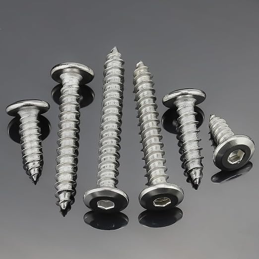 100 tornillos autorroscantes M3 x 12mm acero inoxidable miniatura 6
