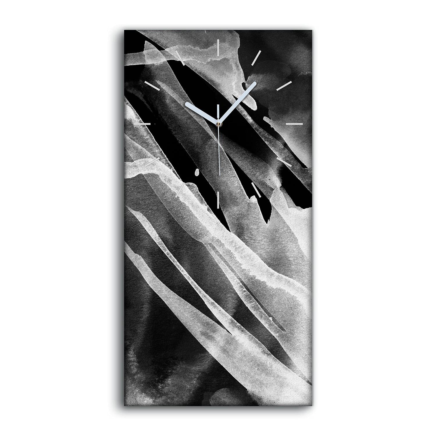 Horloge sur Toile Art Moderne Coloray - Finition Premium Mains Blanches Décoration Salon