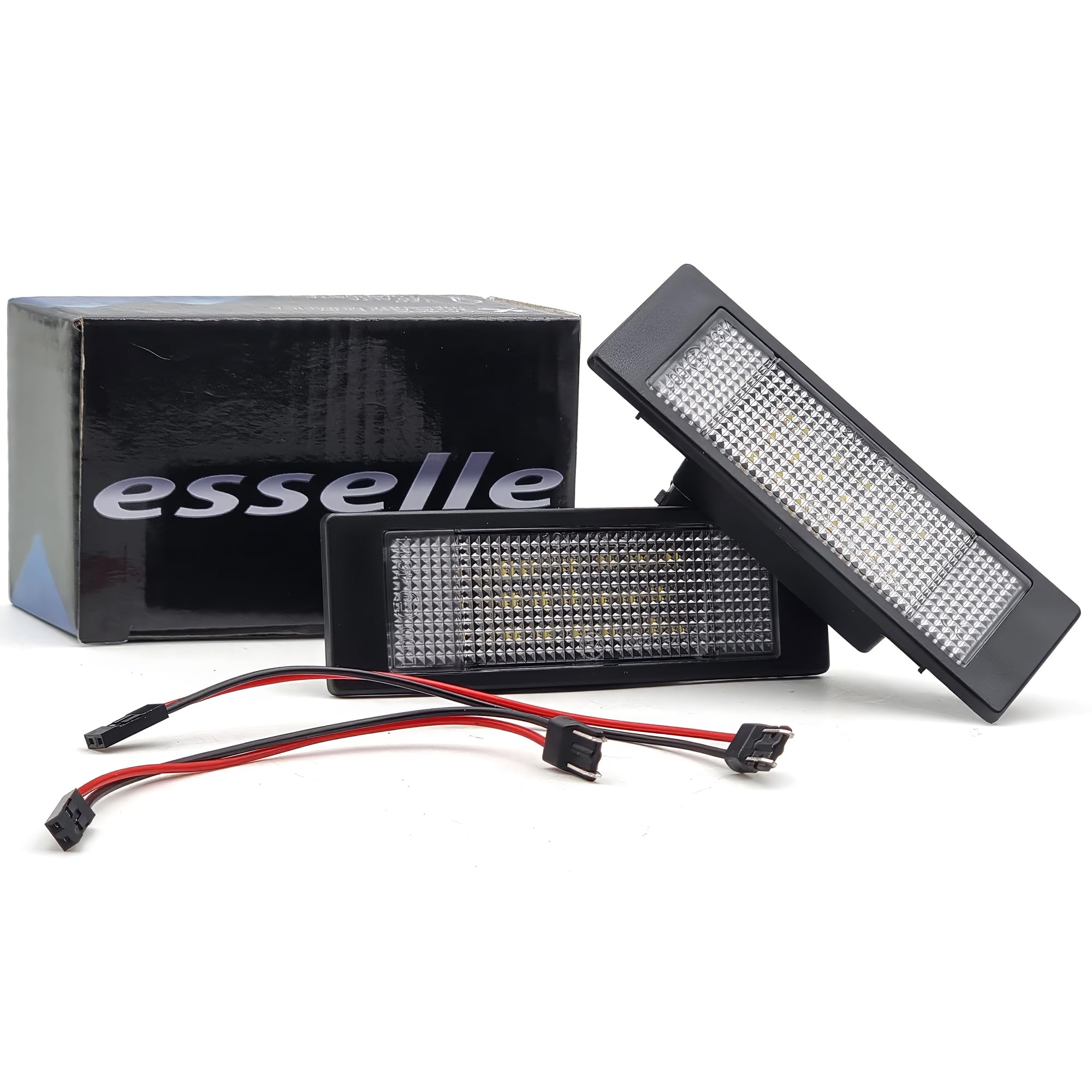Placchette Luci Targa LED Compatibili con Mini Clubman R55, Countryman R60, Paceman R61, Countryman F60, Cooper F55 F56 F57 18 SMD CANBUS 6000K Bianco Ghiaccio Plug & Play Nessun Errore