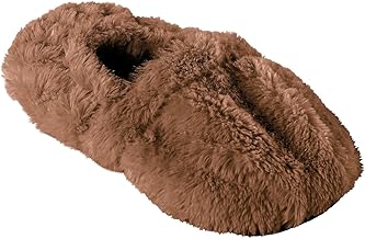 infactory Microwave Slippers: Warm-up Fleece Slippers with Linseed Filling Size