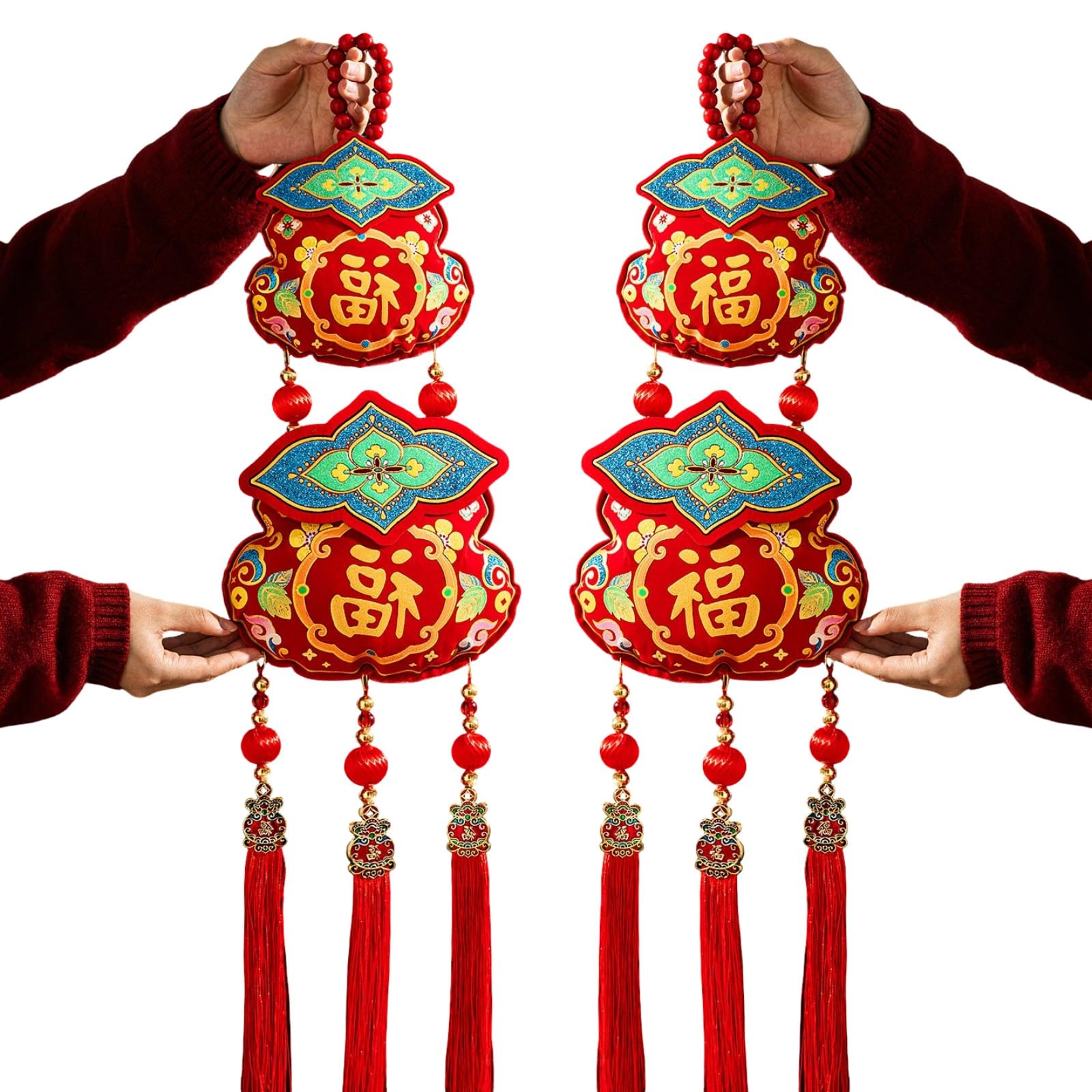 Nucelit Of 2 Artistic 3D Velvety Cotton Festival Decor for New Year Scenes Fests Ornament