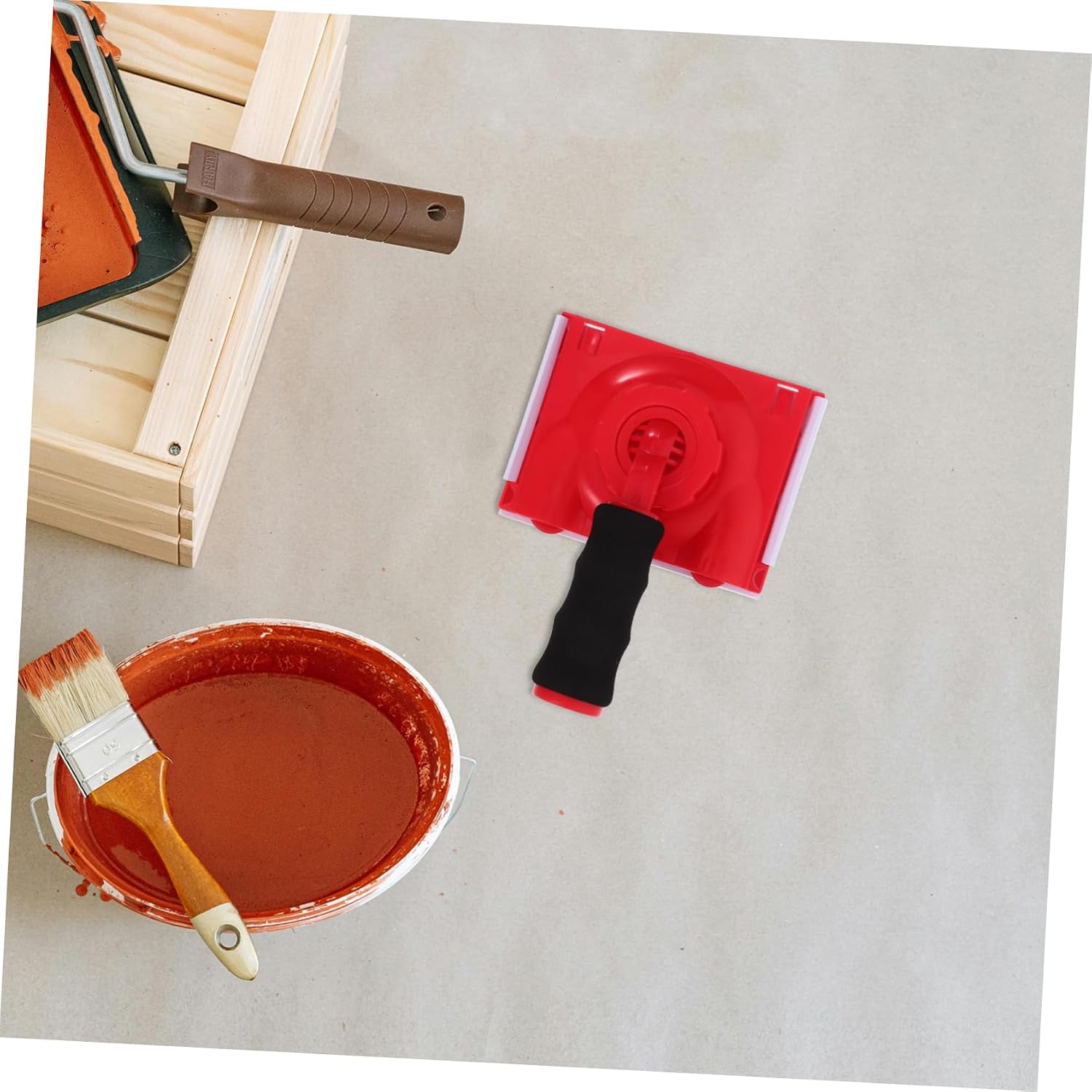 TEHAUX Edge Painting Tool Wall Paint Edger Ceiling Paint Pad Pad Applicator Bristle Brush Edger Wall Trim