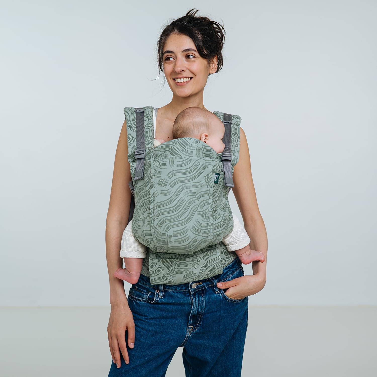 Love & Carry ONE Evo Babytrage für Neugeborene (Acacia) | Für Babys, Ergonomisch