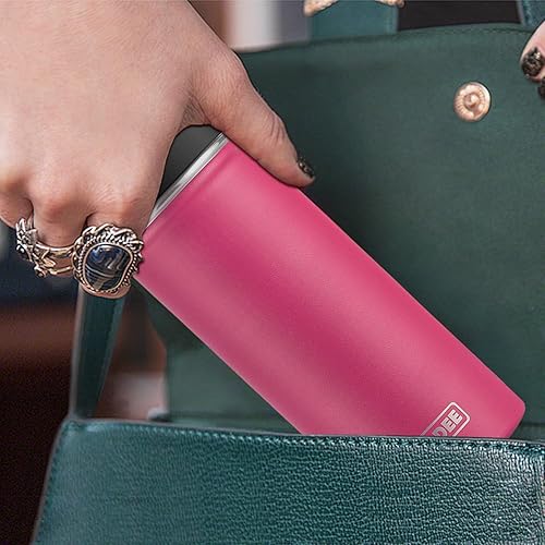 Miniatura 8 de koodee Botella de agua de 18 onzas con pajilla, paquete de 2 botellas de agua de acero inoxidable con aislamiento de doble pared para la escuela,