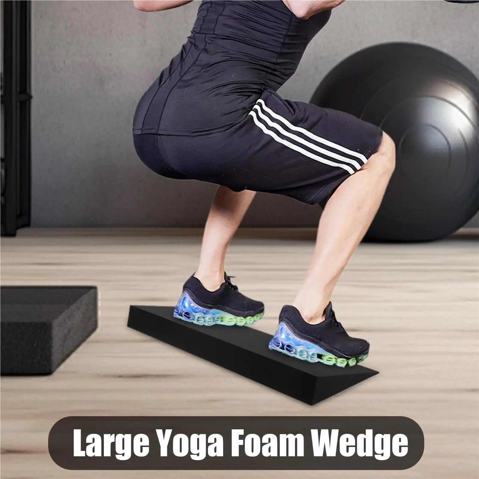 Squat Keil Kniebeugen-Keil-Schrägbrett for Wadendehnung und Kniebeugen mit erhöhter Ferse, Yoga-Block for Pilates-Fitness-Heim-Fitnessgeräte