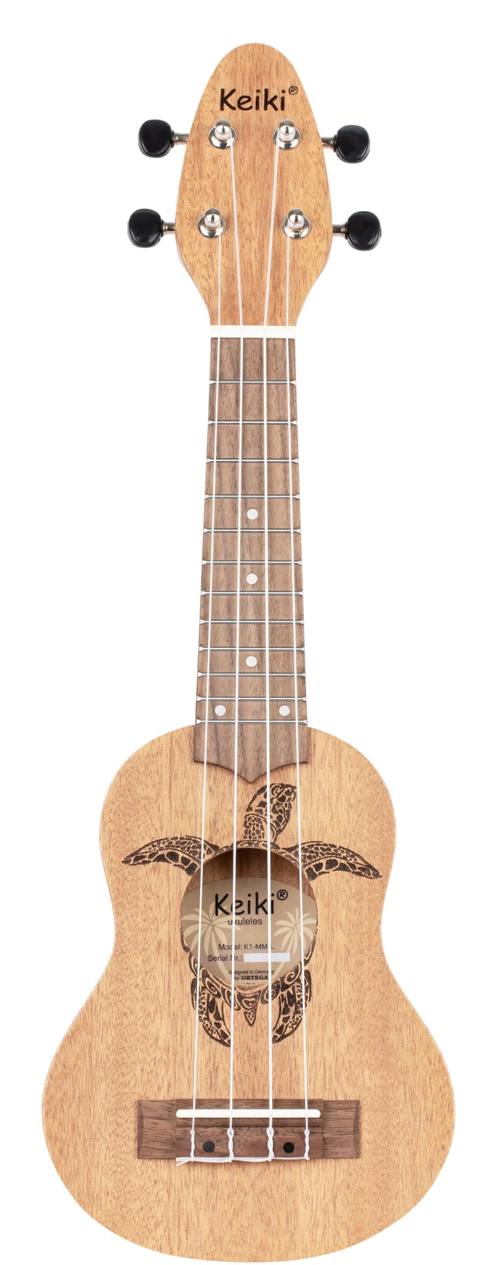 Ortega Guitars Ukulele Sopranino Mancino – Acustico – Keiki K1 Series – Okoume, Natural (K1-MM-L)