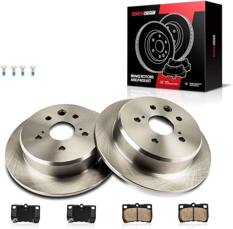 Kit de Freio Traseiro Torchbeam com Pastilhas Cerâmicas e Discos Sólidos para Volkswagen Passat, GTI, Golf, Golf Alltrack e Golf SportWagen – 2 discos e 4 pastilhas
