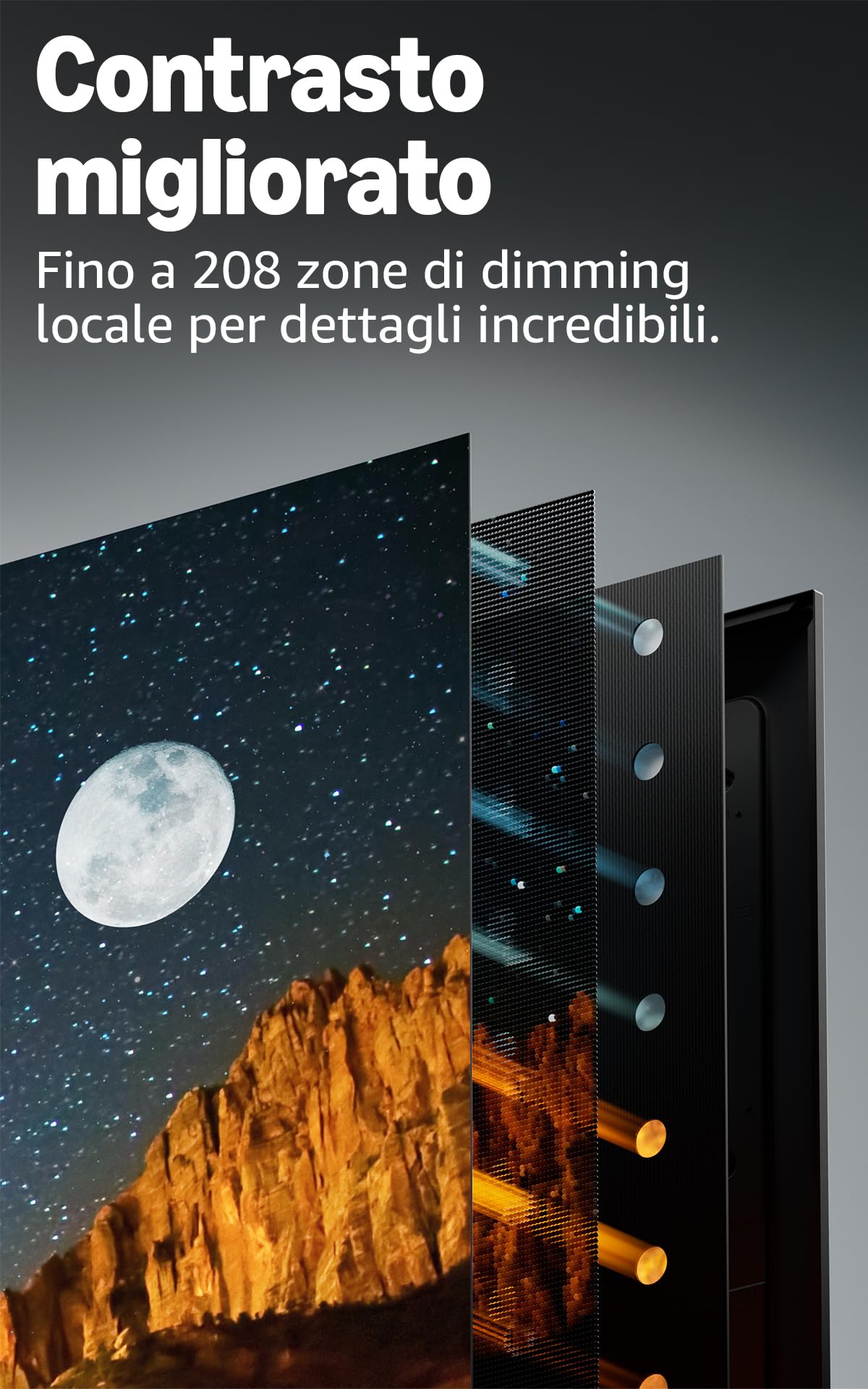 Amazon Ember serie QLED da 55" con Fire TV (ultimo modello), smart TV 4K Ultra HD, HDR10+, Dolby Vision, Dolby Audio, processore quad-core, controllo vocale con Alexa