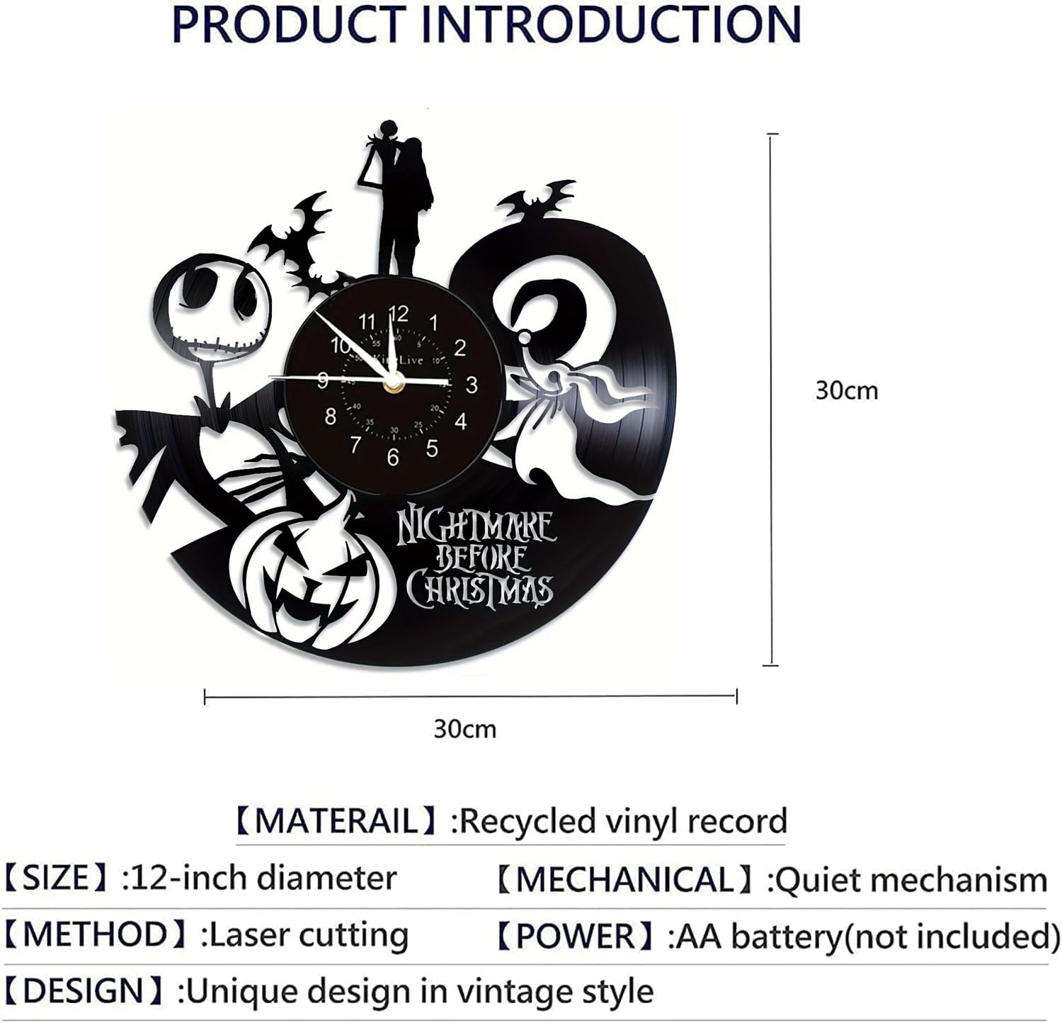 Amazon.co.jp: LEDビニールレコード壁掛け時計 LEDナイトライトランプ