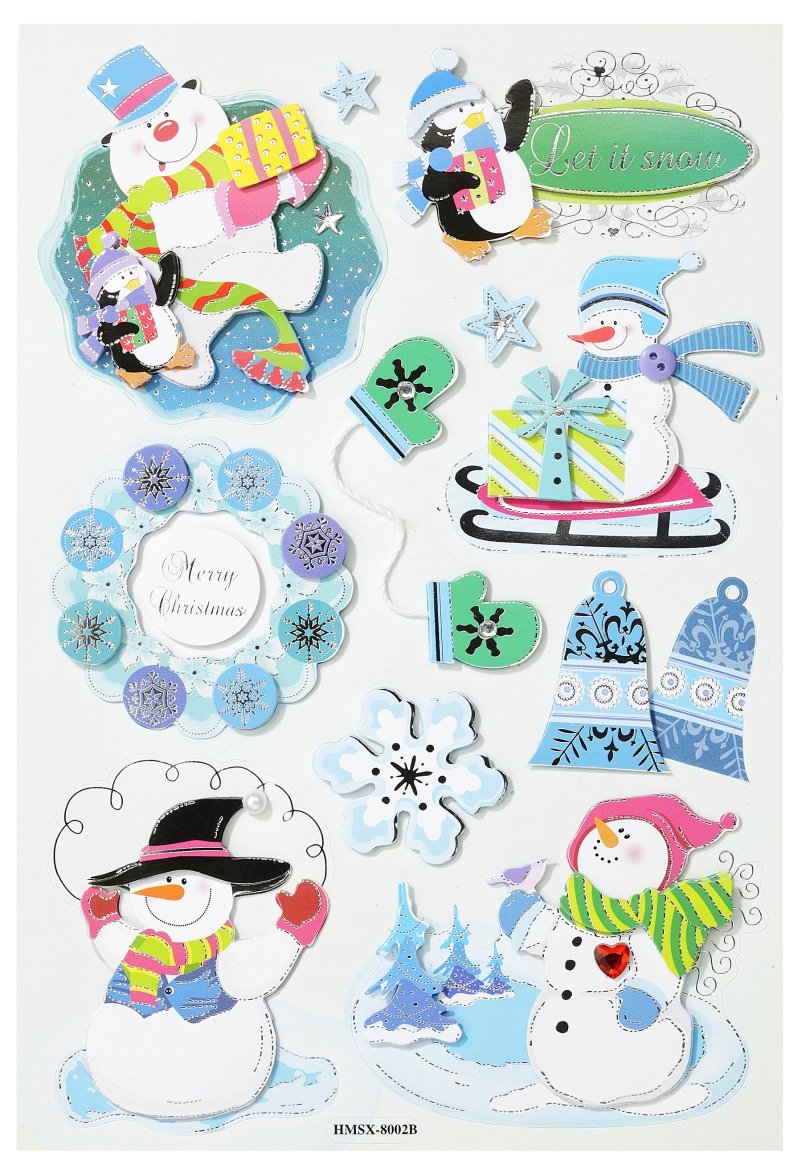 CREApop 3d sticker Muñeco de nieve II